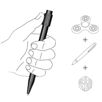 Външен EDC Антистрес въртяща се декомпресия Gyroscope Gyroscope зарове Creative Pen играчки