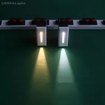 Външна коридорна стенна лампа Алуминиева стъпаловидна лампа Вградена човешка сензорна лента светлина