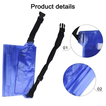 Гмуркане риболов талията чанта съхранение багажник гмуркане талията чанта риболов сгъваем дизайн открит плувна чанта прозрачен