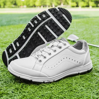 Голф обувки Мъжки маратонки Професионални Spikeless Non-Slip Golfer Обувки Треньори Луксозни спортни обувки