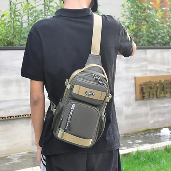 Голям капацитет многофункционален гърдите чанта за мъже преносим водоустойчив рамо packbag найлон лек рамо crossbody чанти