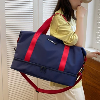 Голям капацитет фитнес чанта с отделение за обувки пътуване раница мъже жени спорт фитнес чанта регулируема презрамка чанти