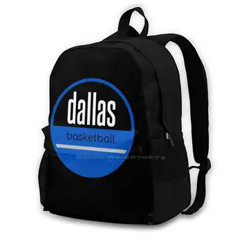 Далас баскетболна раница за ученическа училищна чанта за пътуване на лаптоп Маверикс Тексас Далас Баскетбол Маверикс Маверикс
