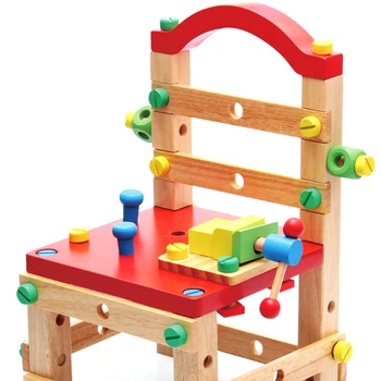 Детски многофункционален гайка монтаж и демонтаж работен стол подвижен винт момче интелигентност ръце на образователна играчка