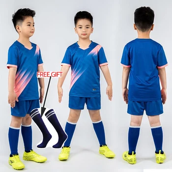 Детски футболни фланелки Персонализирани детски футболни униформени ризи Футзал спортно облекло Детски отбор Футболен анцуг Момче спортен костюм