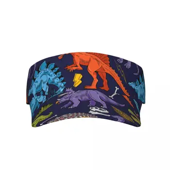 Динозаври Спортни шапки за сенници Крепежни елементи за докосване Спортове на открито Регулируеми слънчеви шапки за мъже Жени
