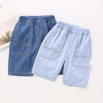 Дрехи за момчета Детски дънкови шорти Изрязани панталони Лято Новопристигнали Корейски ежедневни момчета Бебешки дънки