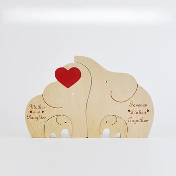 Дървени слонски орнаменти Творчески подарък Дървени занаяти Слон Домашен декор Фигурки Миниатюри Декорация Занаяти Домашен декор