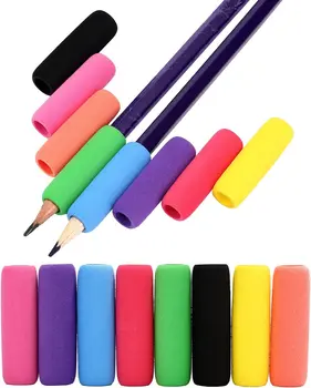 Държачи за моливи за писане за деца студенти, разнообразни цветове, дълги 1,57 инча