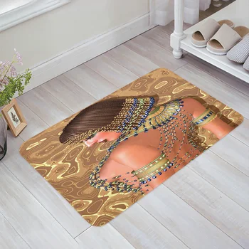 Египетска жена златни мъниста мода момиче декоративна баня килим баня кухня bedroon подови постелки вътрешен мек вход изтривалка