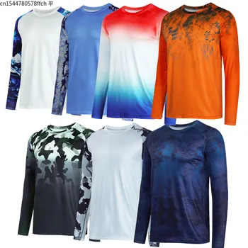 Експлозивен стил риза дълъг ръкав слънцезащитен риза риболов риза за мъже дълъг ръкав слънцезащитни тениски