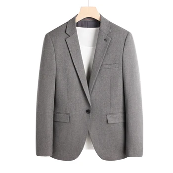 Есен 2023 Нова висококачествена мода корейска версия на красив мъжки случаен единичен костюм малък костюм бизнес тънък палто отгоре M-5XL