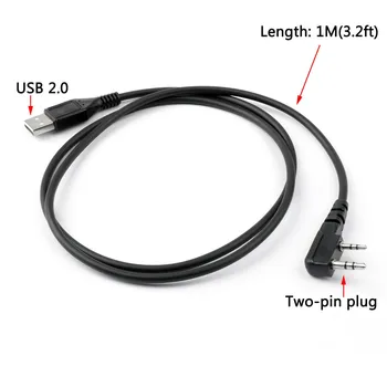 За Baofeng DM 5R DMR цифров уоки токи кабел за програмиране 2 8ft дължина на кабела, съвместим с XP / WIN7 / WIN8 / WIN10
