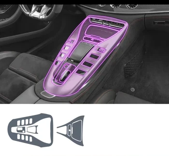 За Mercedes Benz AMG GT 50 53 63 2019-2023 Автомобилна предавка Вътрешна централна конзола Прозрачен TPU сензорен екран Защитно фолио