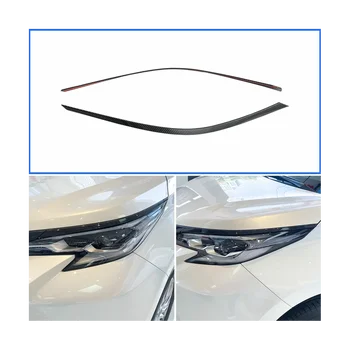 За Toyota Sienna 2021 2022 Аксесоари Кола главата светлина лампа вежди капак вежди стикер формоване, ABS въглеродни влакна