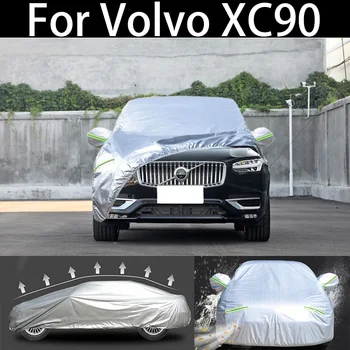 За Volvo XC90 автомобилно покритие Прахоустойчив външен вътрешен UV устойчив на сняг слънце защита от дъжд водоустойчив капак за градушка за кола