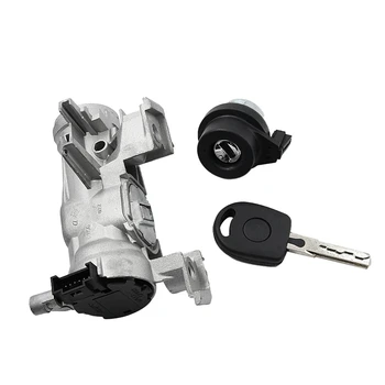 Запалителен стартер превключвател кормилно заключване болт с ключ черен & сребро автомобилни консумативи за VW Golf Jetta Rabbit 06-11