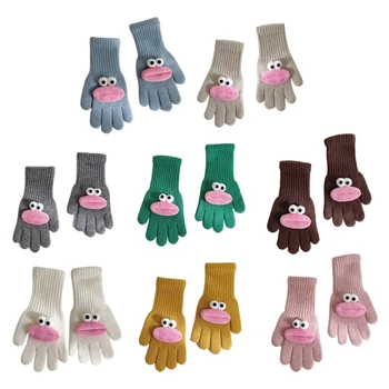 Игриви и цветни ръкавици с пет пръста, модерни и забавни ръкавици, стилни, удобни ръкавици за деца, за дейности на открито