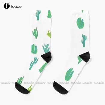 Кактус Смешни чорапи Чорапи Персонализирани чорапи Персонализирани унисекс Възрастни Тийнейджъри Младежки чорапи Улични скейтборд чорапи Забавно изкуство