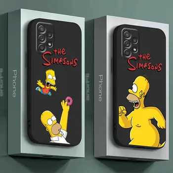 Калъф за телефон за Samsung Galaxy A34 A72 A24 A52s A33 A13 A54 A53 A14 A04 A04e A04s A23 Луксозен карикатура The-Simpsons силиконов капак