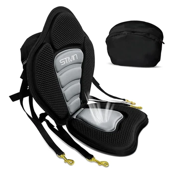 Каяк седалка с подвижна чанта за съхранение, луксозна подплатена облегалка Аксесоари за каяк с опора за гърба, аксесоари за каяк