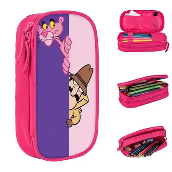 Класически смешни розови пантера моливи Моливници Кутия за писалки Детска чанта с голям капацитет Училищни пособия Аксесоари за подаръци