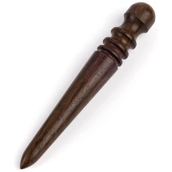 Кожен инструмент Burnisher Ebony дърво кожа ръб Burnisher заострени дървени стикер полирани шлифовъчни инструменти с 4 канали