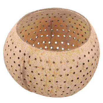 Кокосови черупки куха купа купа соеви свещи съхранение настолни съдове декоративни държач