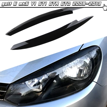 Кола фар фар лампа вежди клепачи стикер подстригване капак за Volkswagen VW Golf 6 MK6 VI GTI GTR GTD 2008 - 2013 Аксесоари