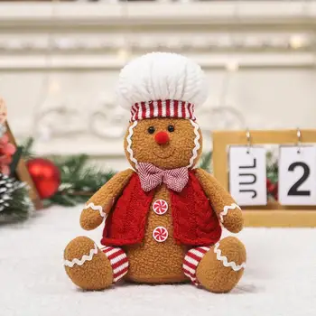 Коледа Gingerbread плюшена украса симулирана коледно дърво декор карикатура плюшени играчки кукли подаръци за приятели деца Коледа доставка