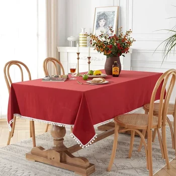 Коледа T памучен плат кърпа пере за сватбено тържество вечеря банкет Нова година декорация Luxuriou TableCover