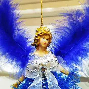 Коледа ангел висулка ангел кукла коледни орнаменти коледно дърво ангел топър с крила ръчно изработени празник ангел висулка