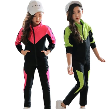 Комплект дрехи за момичета Деца 2023 Пролетен есенен спортен костюм Дълъг ръкав момичета Анцузи за детски дрехи 4 6 8 10 12 13 години
