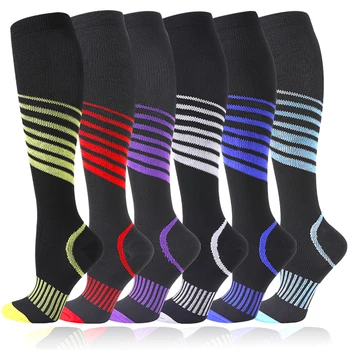 Компресионни чорапи 20-30mmhg Нови Открит Мъже Жени Спортни чорапи Завършено обучение Бягане Възстановяване Колоездене Чорапи за пътуване