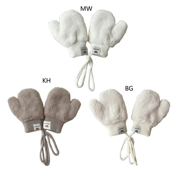 Космати ръкавици без пръсти Бебешки нагреватели за ръце Топли и нежни докосвания Ръкавици за малки деца