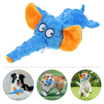 Куче играчка плюшен слон домашен любимец ухапване играчка с набръчкана хартия и BB скърцане плюшени куче играчка