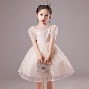 Марка Абитуриентски рокли за деца Тийнейджъри Момичета Royal Lolita принцеса топка рокля деца рожден ден пайети рокли момиче луксозни дрехи