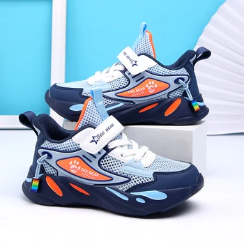 Марка Детски спортни обувки 2023 Летни нови мрежести спортни обувки Спортни обувки за момчета Ежедневни обувки за бягане на открито