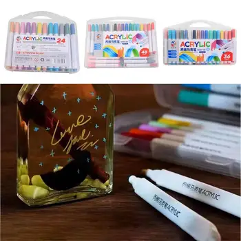 Маркер комплект за деца водоустойчив арт маркер писалка безопасни и гладки деца оцветяване маркери набор многофункционални за камък платно стъкло