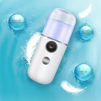 Мини Нано спрей USB акумулаторен водомер Нано преносим пулвер за мъгла Пулверизатор за тяло Параход за лице Хидратираща грижа за кожата