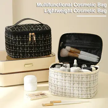 Многофункционална козметична чанта Лесна за почистване козметична чанта Универсален организатор за тоалетни принадлежности за пътуване Просторна козметична чанта със силна