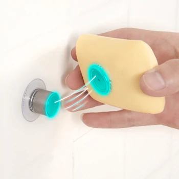 Многофункционални магнитни сапунени чинии Водоустойчив държач за сапун Стенен висящ рафт за съхранение на сапун за баня и кухненска мивка
