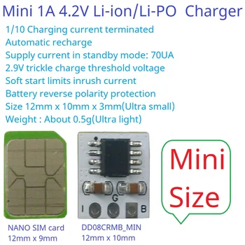  Многофункционално напрежение с постоянно напрежение / постоянен ток / мениджър за зареждане на литиева батерия 1A 4.2V Li-ion / Li-Po зарядно устройство DD08CRMB