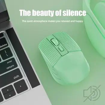 Многоцветна безжична мишка акумулаторна Bluetooth-съвместима безжична безшумна офис мишка за компютър PC Аксесоари за геймърски мишки