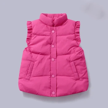Момичета дрехи есен зима яке жилетка мода нови 2-8 години Корейска версия надолу жилетка палто висококачествено детско облекло