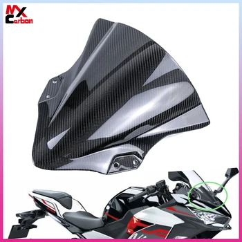 Мотоциклетна предна част за Kawasaki Ninja 400 2018 2019 2020 2021 2022 2023 Аксесоари за предно стъкло от въглеродни влакна