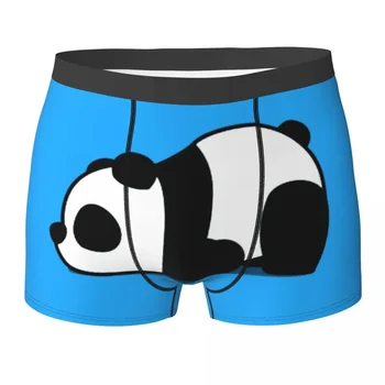 Мъже Сладък животински приятелски панда боксерки гащи дишаща бельо Kawaii мъжки хумор плюс размер долни гащи