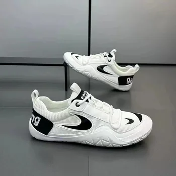 Мъжки обувки 2024 Нови дишащи мрежести спортни обувки Удобни меки подметки против хлъзгане Младежки Форест Гъмп мода малки бели обувки