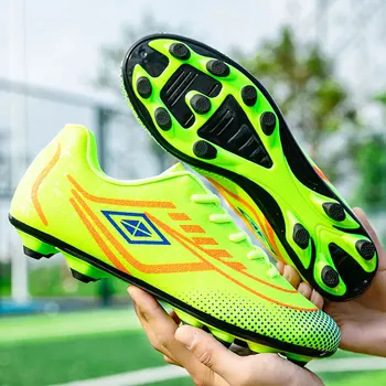 Мъжки футболни обувки Футболни обувки Дълги шипове Външни спортни обувки Висококачествени тренировъчни клинове Унисекс ултралеки маратонки