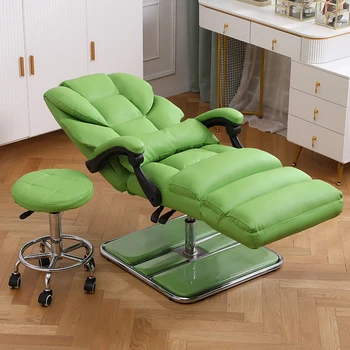Наклонен луксозен салон стол Hidraulic крак бръснарница салон стол преносим реколта Cadeira де Barbeiro търговски мебели